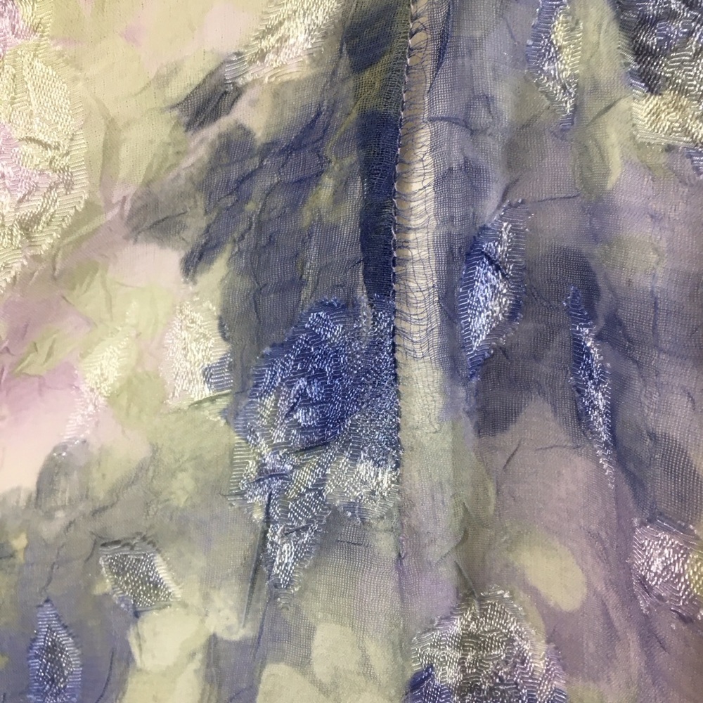 Watercolor Sheer Floral Fairycore Flowy Midi‎ Skirt - Picture 12 of 12